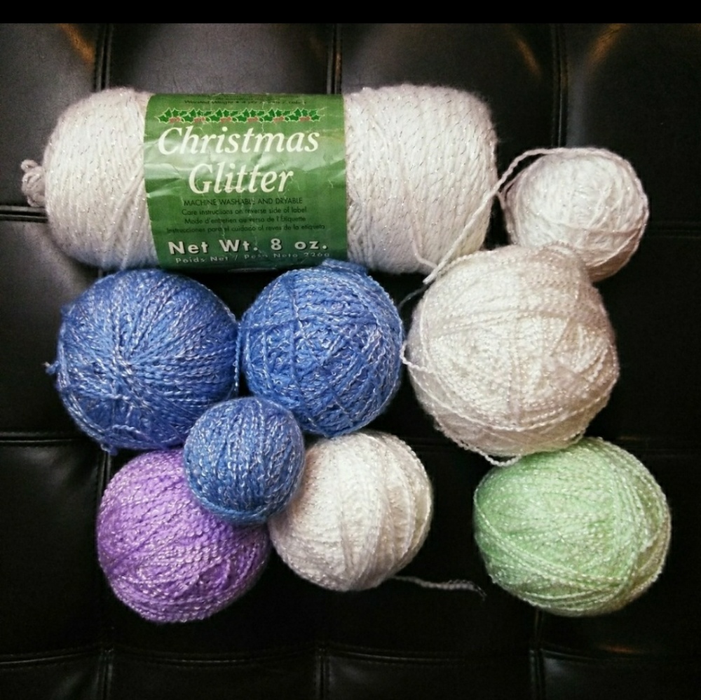 RESERVED - Sparkly Glitter Mixed Yarn Lot
